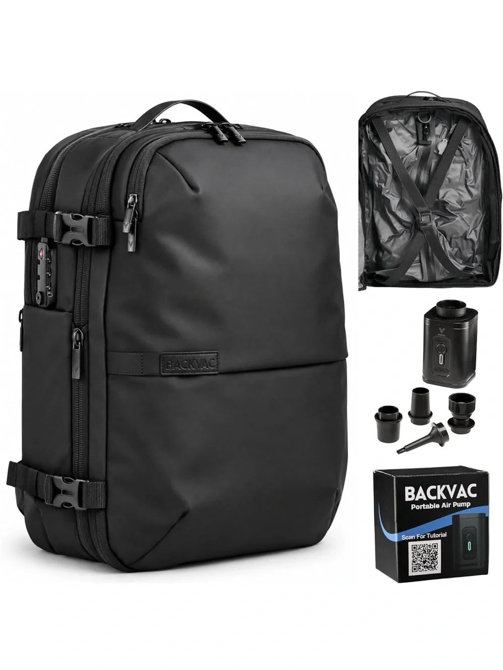Travel Backpack expandable air compression system carry on BRAND NEW